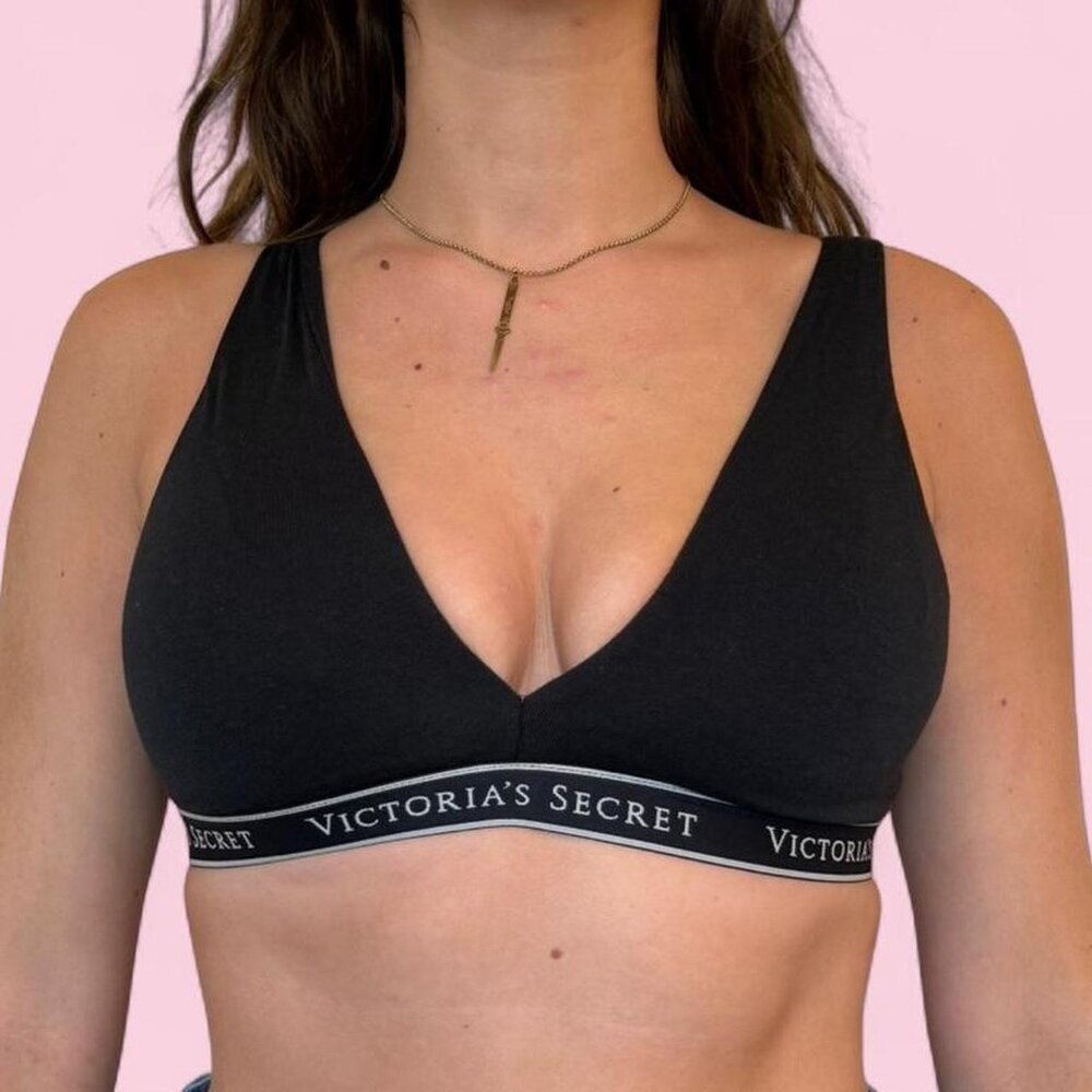 victoria’s secret black plunge bralette